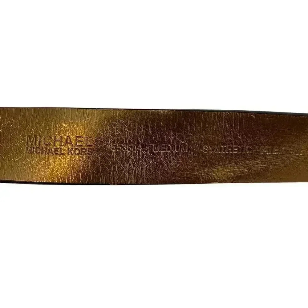 Michael Kors MK Logo Monogram Belt Brown Medium MSRP $98 NEW - Picture 2 of 5